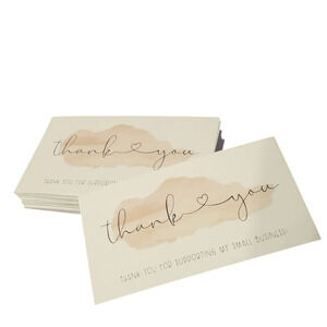 NEW Business Thank You Cards 50 PCS Shipping Packages Small Business Cardstock